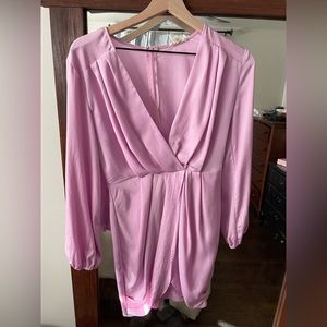 Pink long sleeved dress